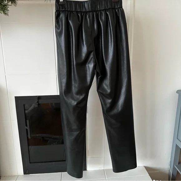 Anine Bing Colton track pant black faux leather - Picture 7 of 8